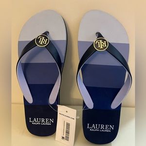 Ralph Lauren Shades of Blue flip flops